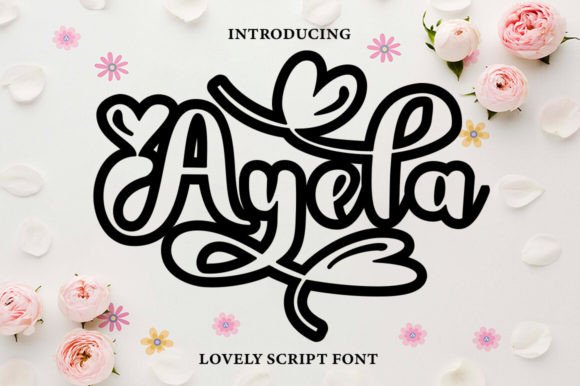 Ayela Outline: A Handwritten Font for Creative Projects