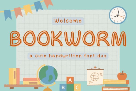 Bookworm Duo: Playful Font for Editorial Design