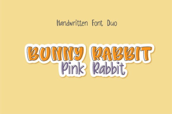 Bunny Rabbit Pink Rabbit Font