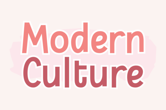 Modern Culture Font for Web Design