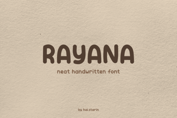 Rayana: A Cute Font for Business Branding