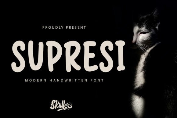 Supresi: A Playful Handwritten Font